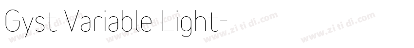 Gyst Variable Light字体转换